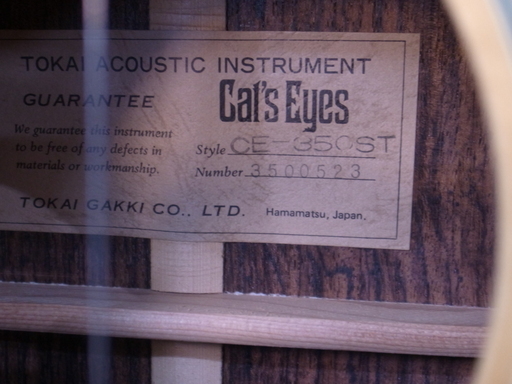 東海楽器 Cat's Eyes アコースティックギター CE-350ST ハードケース