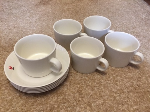Ittala Teema イッタラティーマ コーヒーカップ・プレート 5組セット ホワイト 美品 北欧