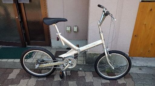 [ビンテージ]BRIDGESTONE TRANSIT リヤサス付き20吋折り畳み自転車 アルミ/内装3段/シルバー