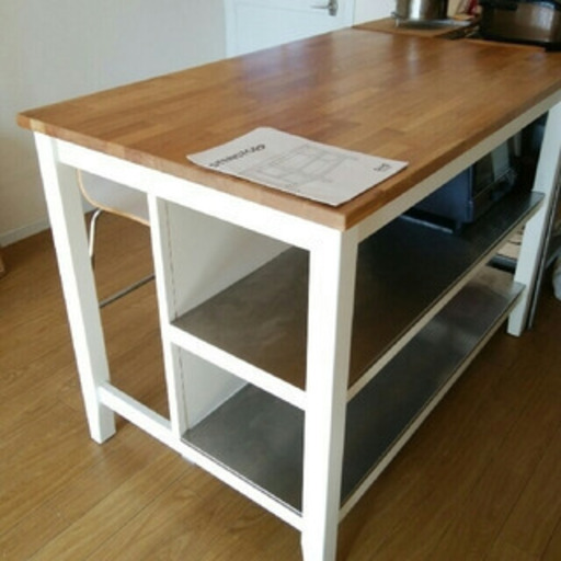IKEA　アイランドキッチン、カウンターテーブル＋チェア2脚