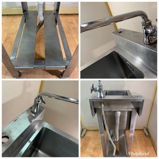 業務用 ステンレス 1層シンク流し台 蛇口付き W330xD600xH800mm Amazon.co.jp: 業務用 シンク 1槽式 キッチンシンク 屋外、安定屋外