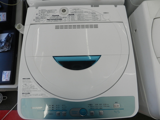 a5【杉並区・中野区/配送・設置無料】 ☆美品☆ 2013年製 洗濯機 シャープ　4.5kg 　型番ES-GL45