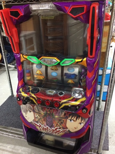 ★来店限定★ パチスロ実機　エヴァンゲリヲン　魂を繋ぐもの　コイン不要機内蔵　設定、ドアキー付