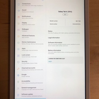 サムソン　ギャラクシータブレット　10.1　（Samsung Galaxy Tab A SM-T580 16GB)