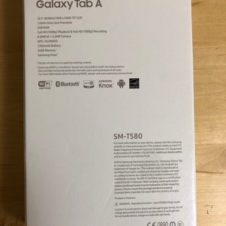 サムソン　ギャラクシータブレット　10.1　（Samsung Galaxy Tab A SM-T580 16GB)