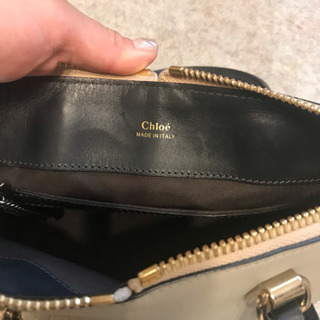 Chloe クロエ本物 使用感あり 可愛いツートンカラー