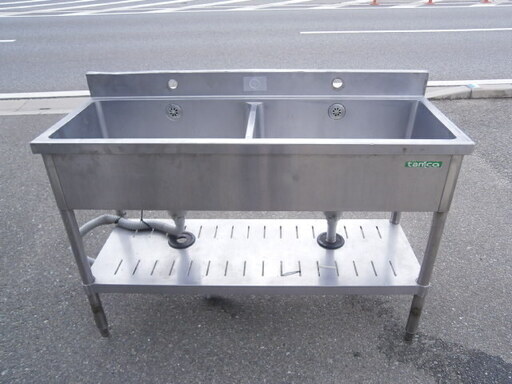 ☆中古品 厨房用品 ２槽シンク サイズ：1200×450×800㎜☆
