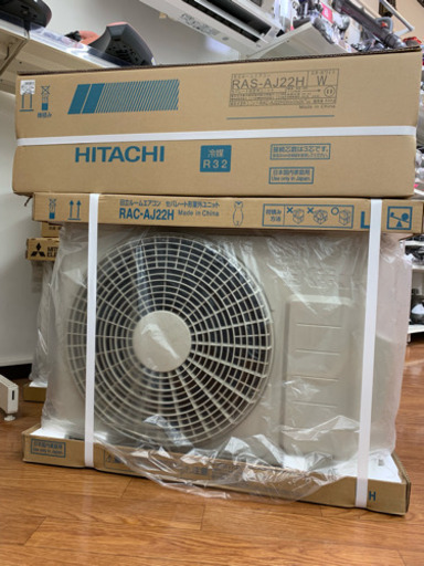 未使用品!HITACHI 壁掛けエアコン.半年間の保証付!