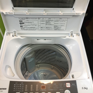 A1785☆カードOK☆ハイセンス2018年製 5.5Kg洗濯機