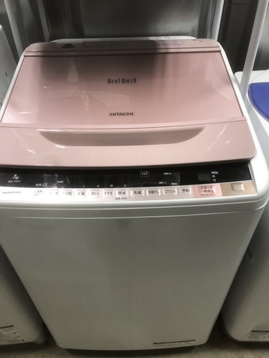 ☆中古 2016年製！ HITACHI　全自動電気洗濯機　BEATWASH　7kg　BW-7WV形　￥30,800！！