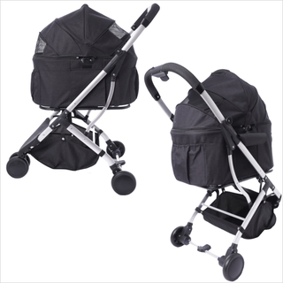 【新品】2way 多頭用 3輪 ペットカート　ブラック　ペットバギー