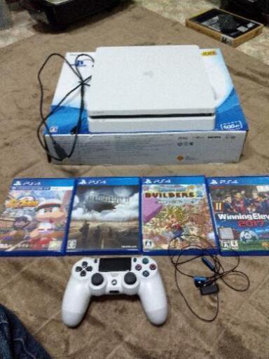 PS4　ホワイト（500G）ゲームセットでどうぞ！