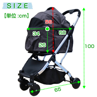 【新品】2way 多頭用 4輪 ペットカート　ダークブラウン　ペットバギー