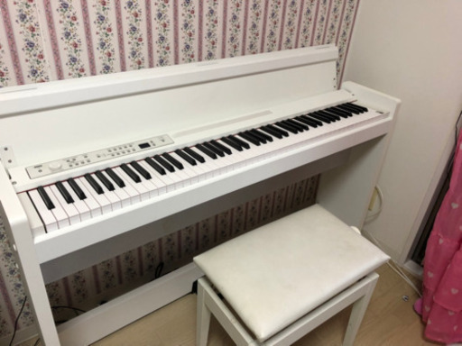 国産電子ピアノ CORG lp380  88鍵盤 3本ペダル スリム型 メトロノームと椅子付き