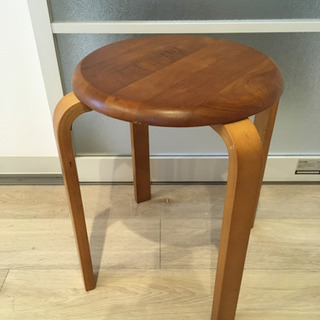 木製スツール サイドテーブル
