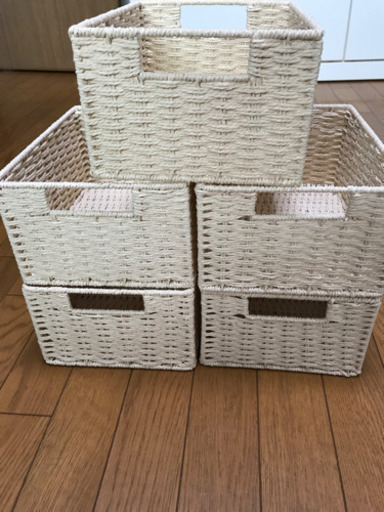 新品未使用 5個セット【バラ売り可】ニトリバスケット ライラ3　クォーター