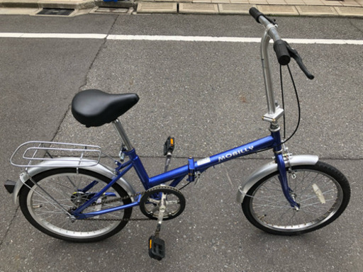 新品パーツ多用！メタリックブルー シングル折り畳み 20インチ！