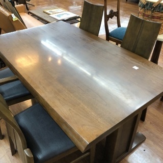 カリモク 重厚なデザイン テーブル5点セット