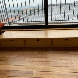 IKEA無垢材キッチンカウンターを改造したチェスト