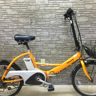 黄色折りたたみ中古自転車整備済 C725☆彡13800円☆整備済み 中古