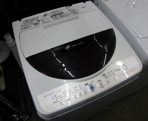 札幌 シャープ 6Kg 洗濯機 2011年製 ES-GE60K-T 単身 一人暮らし