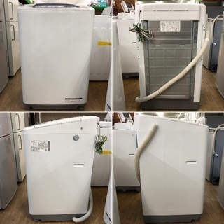 美品【 HITACHI 】日立 ビートウォッシュ 洗濯8.0㎏ 全自動洗濯機エア