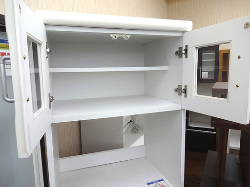 札幌 引き取り キッチンボード 白 キッチン収納 レンジ台 コンパクト/スリム