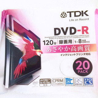 新品 TDK DVD-R録画用 1-8倍速記録対応 20枚 イン...