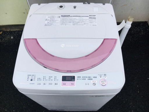 イオンコート入荷‼️508番 SHARP ✨全自動電気洗濯機 ES-GE60N-P‼️