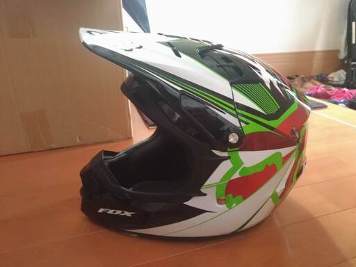 FOX RACING ユース　V1　ラデオン　ヘルメット　レッド(2014) S(47-48cm)　使用少ない