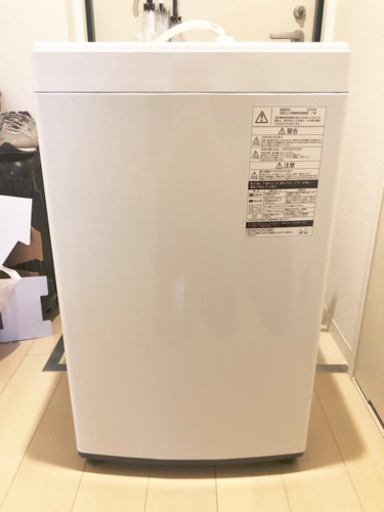 2018年製 美品 東芝 洗濯機 4.5 kg AW-45M5 W ホワイト