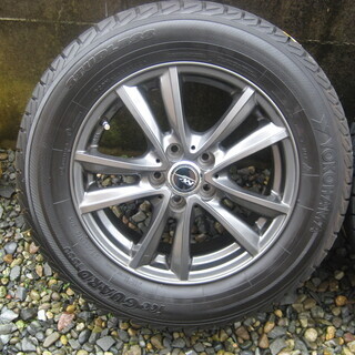 【値下げ】195/65R15 人気のウェッズブラックホイールとヨコハマig30 残溝約5mm アルミホイール15×6J　5Ｈ 4本 スタッドレス 