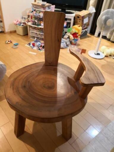 一生物　貴重　贅沢　１枚板　椅子　イス　木製　大きい　チェアー