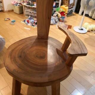 一生物　貴重　贅沢　１枚板　椅子　イス　木製　大きい　チェアー