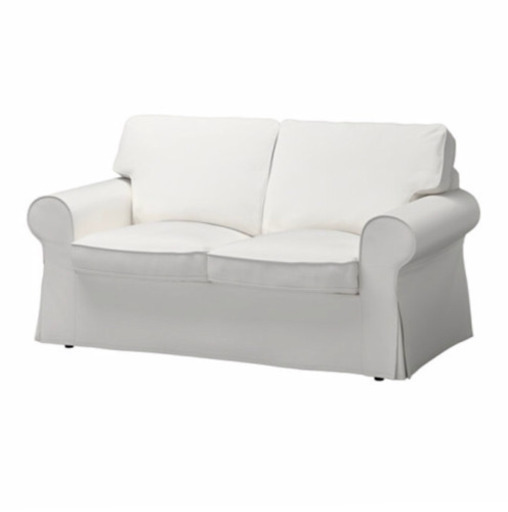 新品カバー付き【IKEA/イケア/通販】 EKTORP エークトルプ 2人掛け用ソファ真っ白なソファ 取りに来て頂ける方歓迎