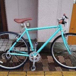 クロスバイク WEEKEND BIKES 7段変速 グリーン 配送無料