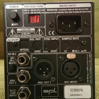 マイクプリアンプ SPL Gain station 1 (Model2272)