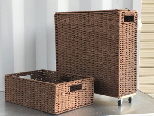 美品 ニトリ カゴ収納 2点セット ライラ 蓋付き キャスター付き 節約 Com 明石の収納 家具 その他 の中古あげます 譲ります ジモティーで不用品の処分