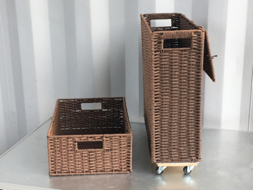 美品 ニトリ カゴ収納 2点セット ライラ 蓋付き キャスター付き 節約 Com 明石の収納 家具 その他 の中古あげます 譲ります ジモティーで不用品の処分