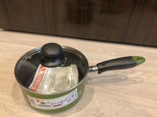 ガラス蓋つき片手鍋