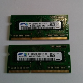 値下げノート用メモリ DDR3-1600 4G(2G2枚)　Sa...