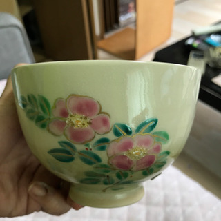 山川厳工房色絵茶碗ハマナス143