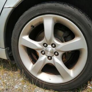 スバル　215/45/17 2.0GTターボ　レガシィツーリングワゴンBP5 17年式に使用していた純正17インチアルミホイール4本のタイヤセット