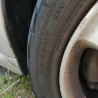 スバル　215/45/17 2.0GTターボ　レガシィツーリングワゴンBP5 17年式に使用していた純正17インチアルミホイール4本のタイヤセット