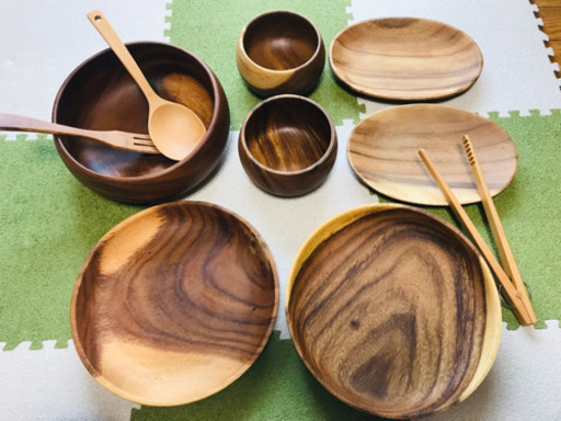 木製食器セット(アカシア製)
