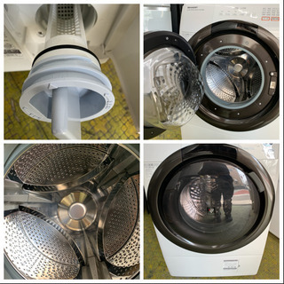洗濯機 SHARP ドラム洗濯機 6㎏/3kg ES-S60-WL 2013年 洗濯乾燥