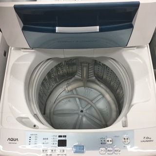 アクア全自動洗濯機　AQW-S70E AQW-S70E-W 全自動洗濯機 ホワイト [洗濯7.0kg /乾燥機能無 /上開き