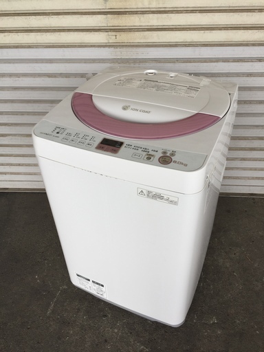 シャープ 6.0kg 全自動洗濯機　ピンク系SHARP 穴なし槽カビぎらい ES-GE60N-P