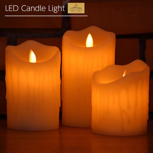 LEDキャンドルライト 3本 リモコン