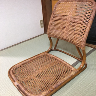 旅館にあるような高級感のある籐編み込み座椅子 2脚セット！